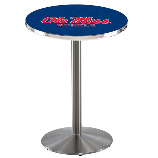 42" Stainless Steel Ole' Miss Pub Table